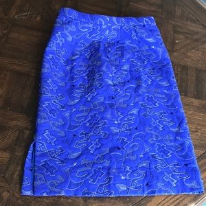 Unique Royal Blue Pencil Skirt